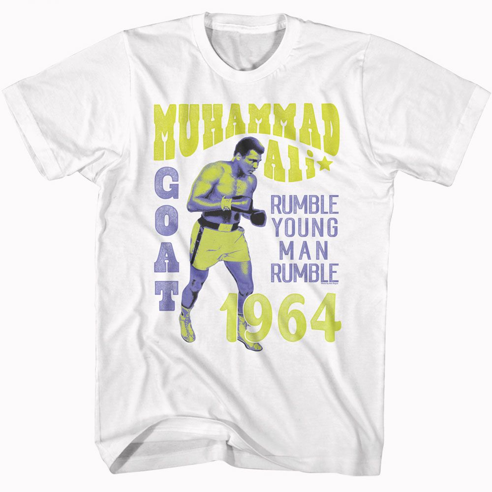 Muhammad Ali Rumble Young Man Rumble Vintage-Inspired Graphic White T-Shirt