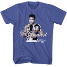 Muhammad Ali and Greatest Quote Heritage Graphic Royal Heather T-Shirt
