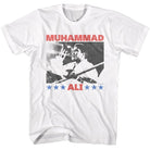 Muhammad Ali Raising Fist Iconic Graphic White T-Shirt