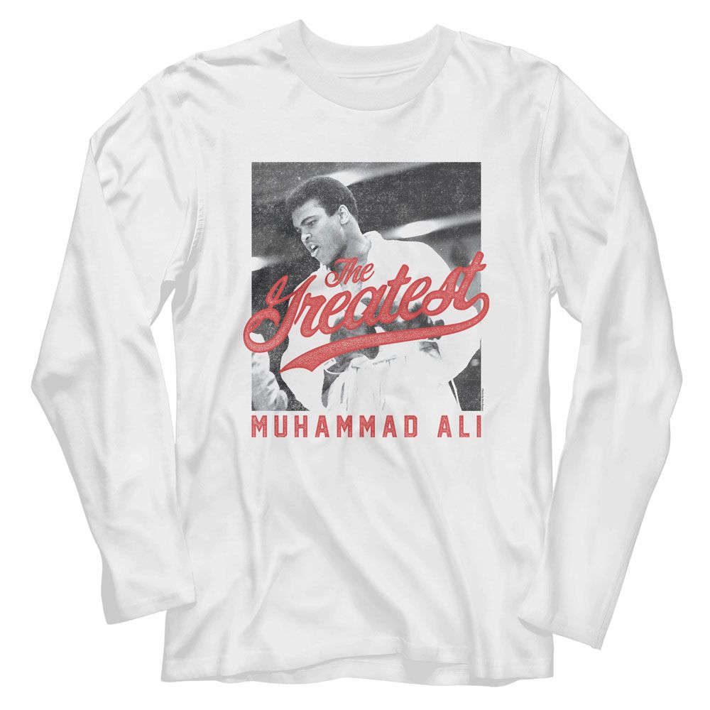 Muhammad Ali the Greatest Bw Heritage Graphic White T-Shirt