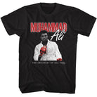 Muhammad Ali Red Glove Stare Classic Graphic Black T-Shirt