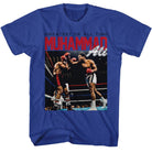 Muhammad Ali Fight Ring Light Signature Graphic Royal T-Shirt