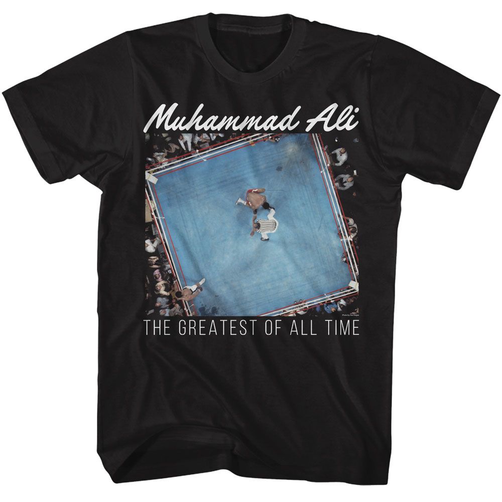 Muhammad Ali Overhead Goat Heritage Graphic Black T-Shirt