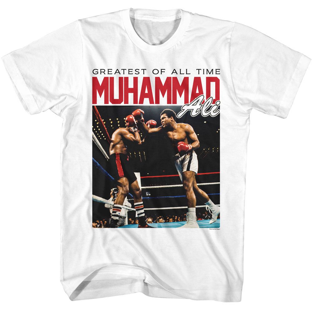 Muhammad Ali Fight Ring Signature Graphic White T-Shirt