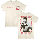 Muhammad Ali Float and Sting Framed Iconic Graphic Front & Back Print Natural T-Shirt