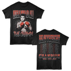 Muhammad Ali Fight Tour Front & Back Print Iconic Graphic Black T-Shirt