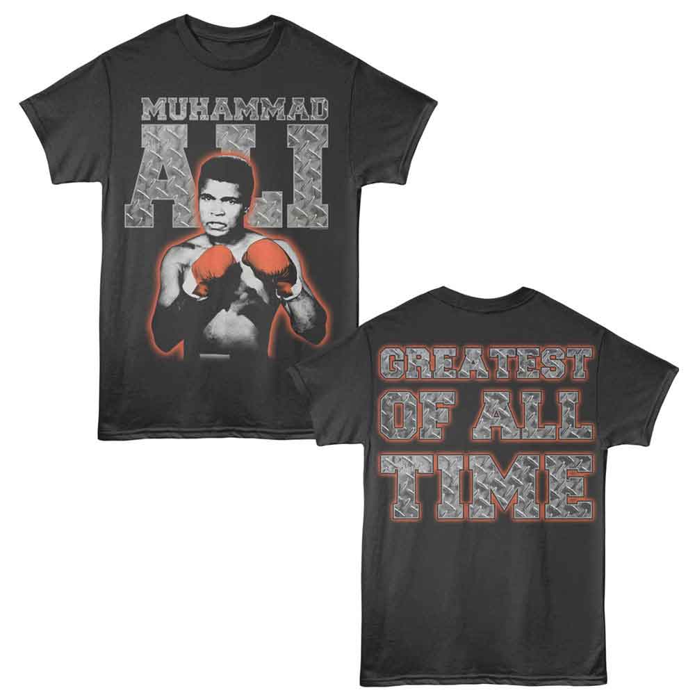 Muhammad Ali Greatest Front & Back Print Timeless Graphic Smoke T-Shirt