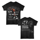 Muhammad Ali Knockout Legend Front & Back Print Signature Graphic Black T-Shirt