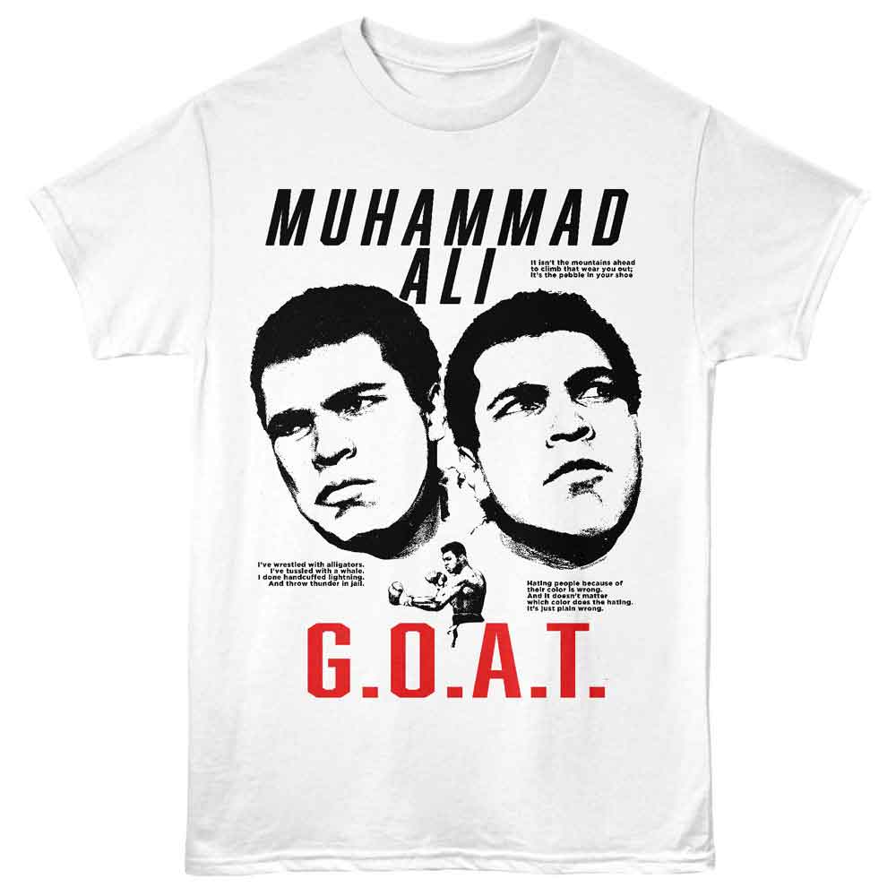 Muhammad Ali Quotes Iconic Graphic White T-Shirt