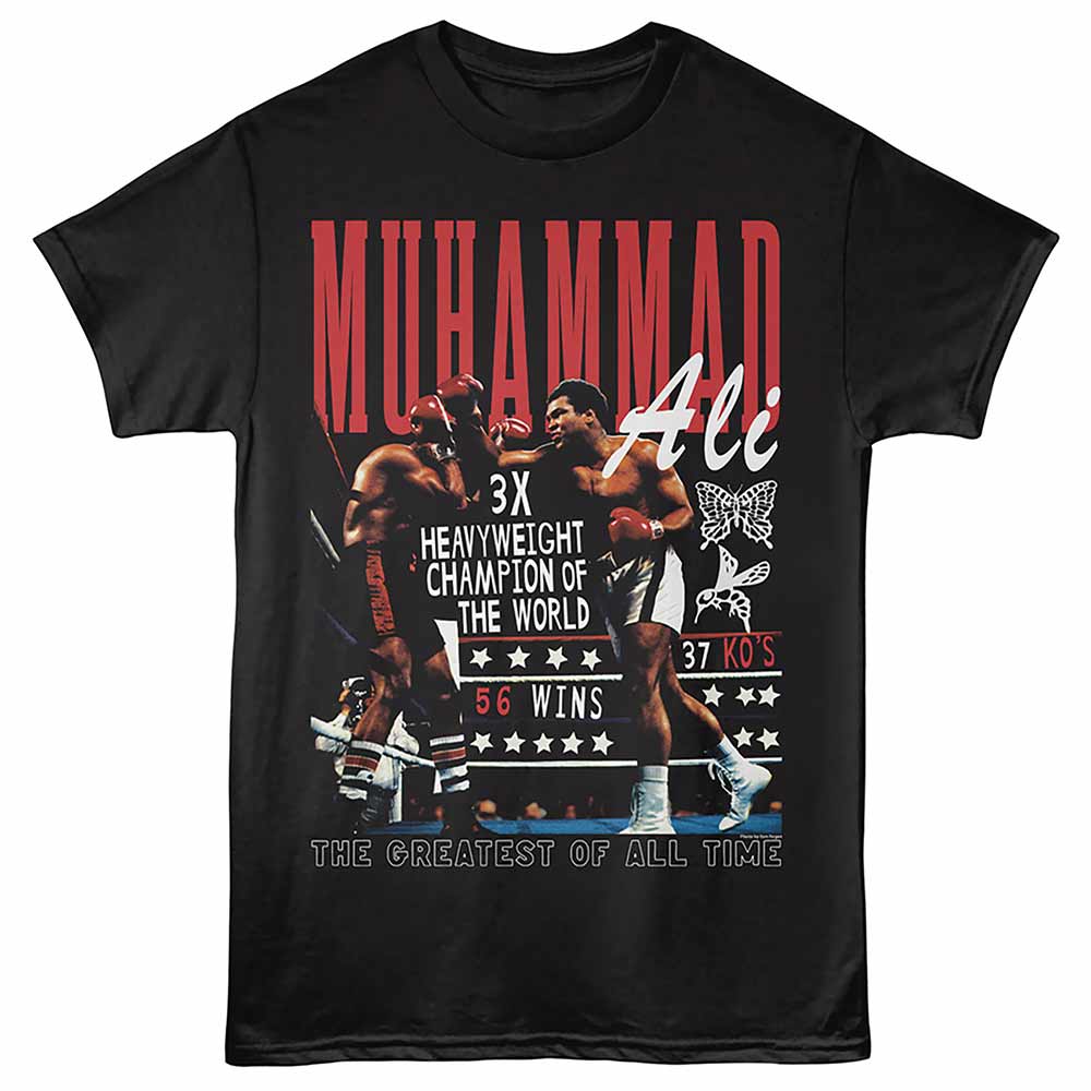 Muhammad Ali 3X Champ Black T-Shirt