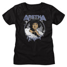 Aretha Franklin Aretha Respect Circle Black Women's T-Shirt