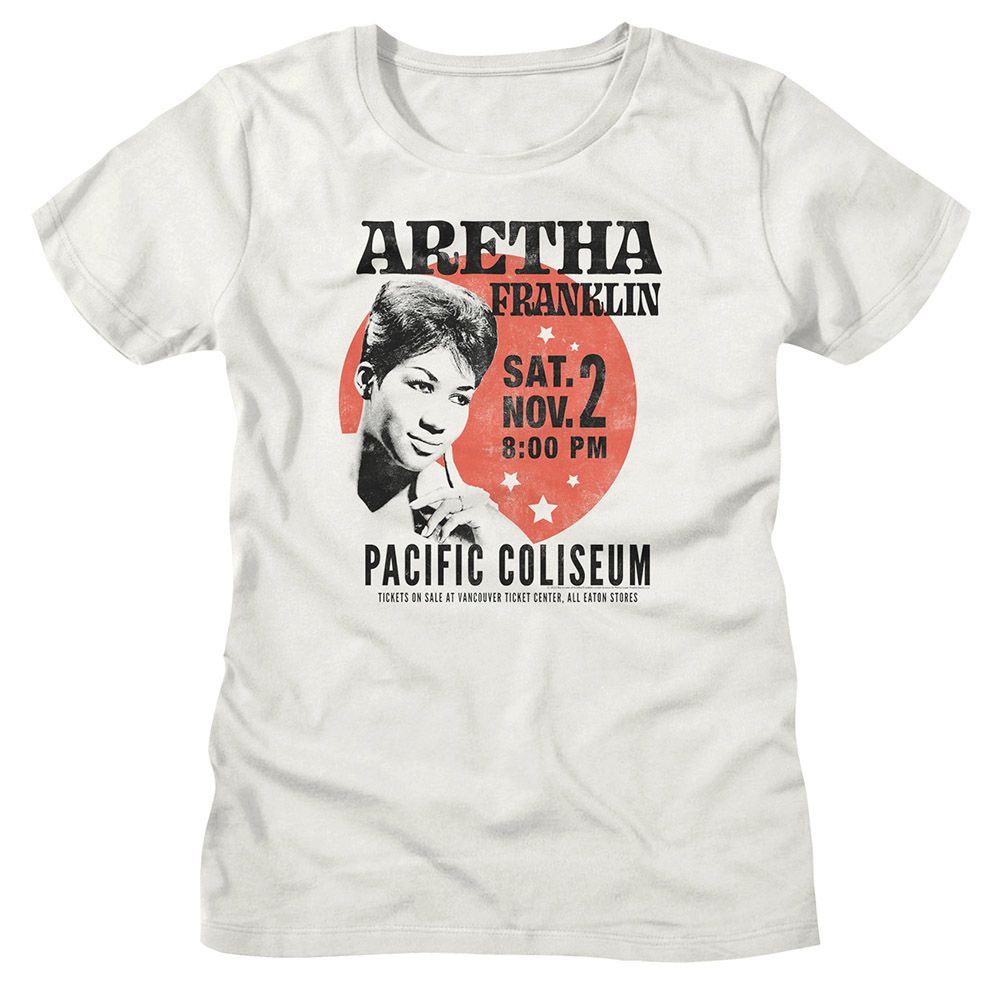 Aretha Franklin Aretha Circle Poster White Women's T-Shirt