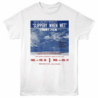 Bruce Brown Films Slippery When Wet White T-Shirt