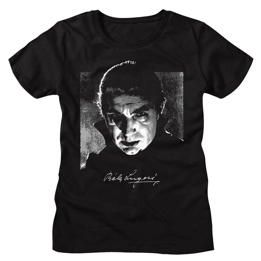 Bela Lugosi Bela Lugosi BW Photo and Signature Black Women's T-Shirt