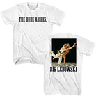 The Big Lebowski the Dude Abides 2-Sided Print White T-Shirt
