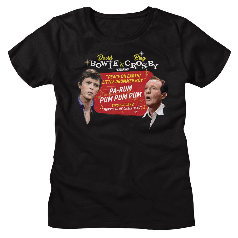 Bing Crosby Bing Crosby and Bowie Pa Rum Black Women's T-Shirt