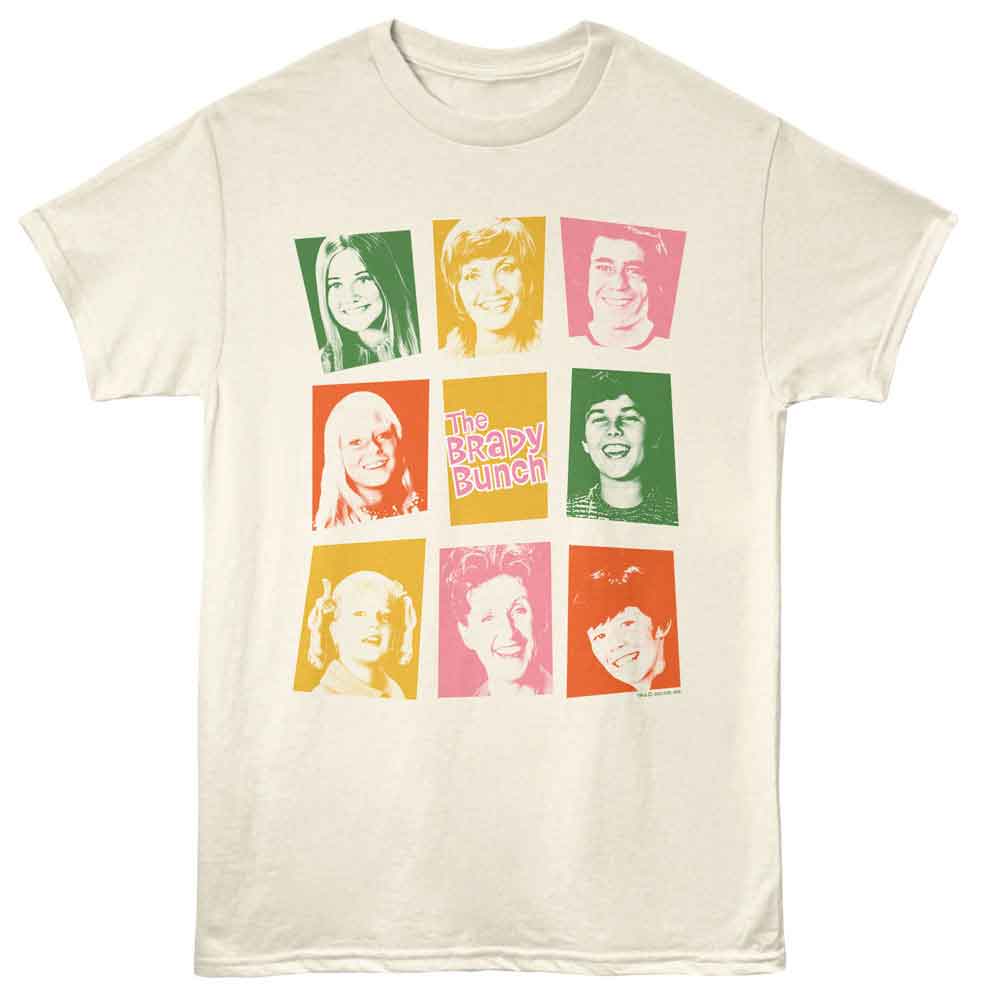 Brady Bunch Intro Squares Multi Natural T-Shirt