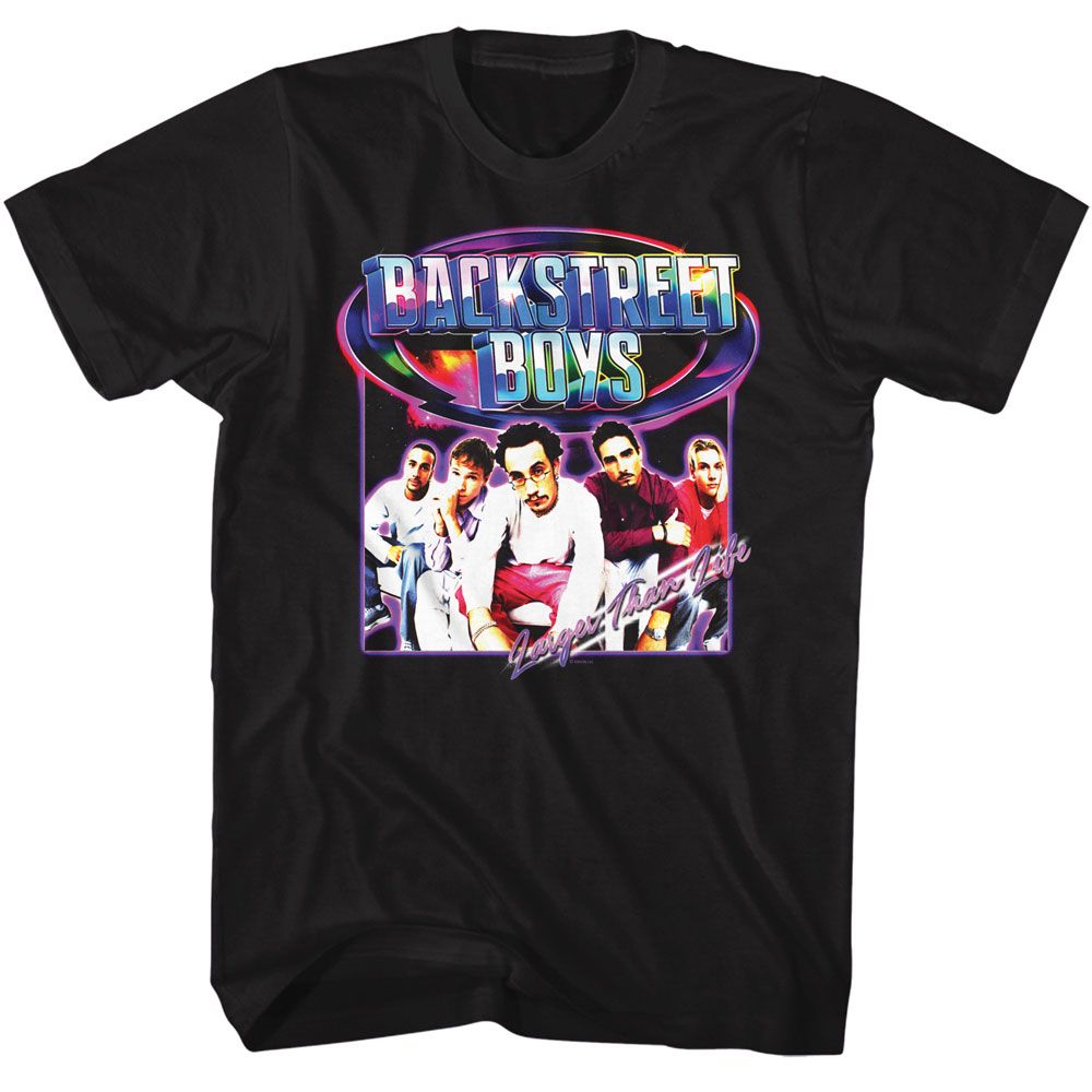 Wholesale Backstreet Boys Y2K Rainbow Shine T-Shirt