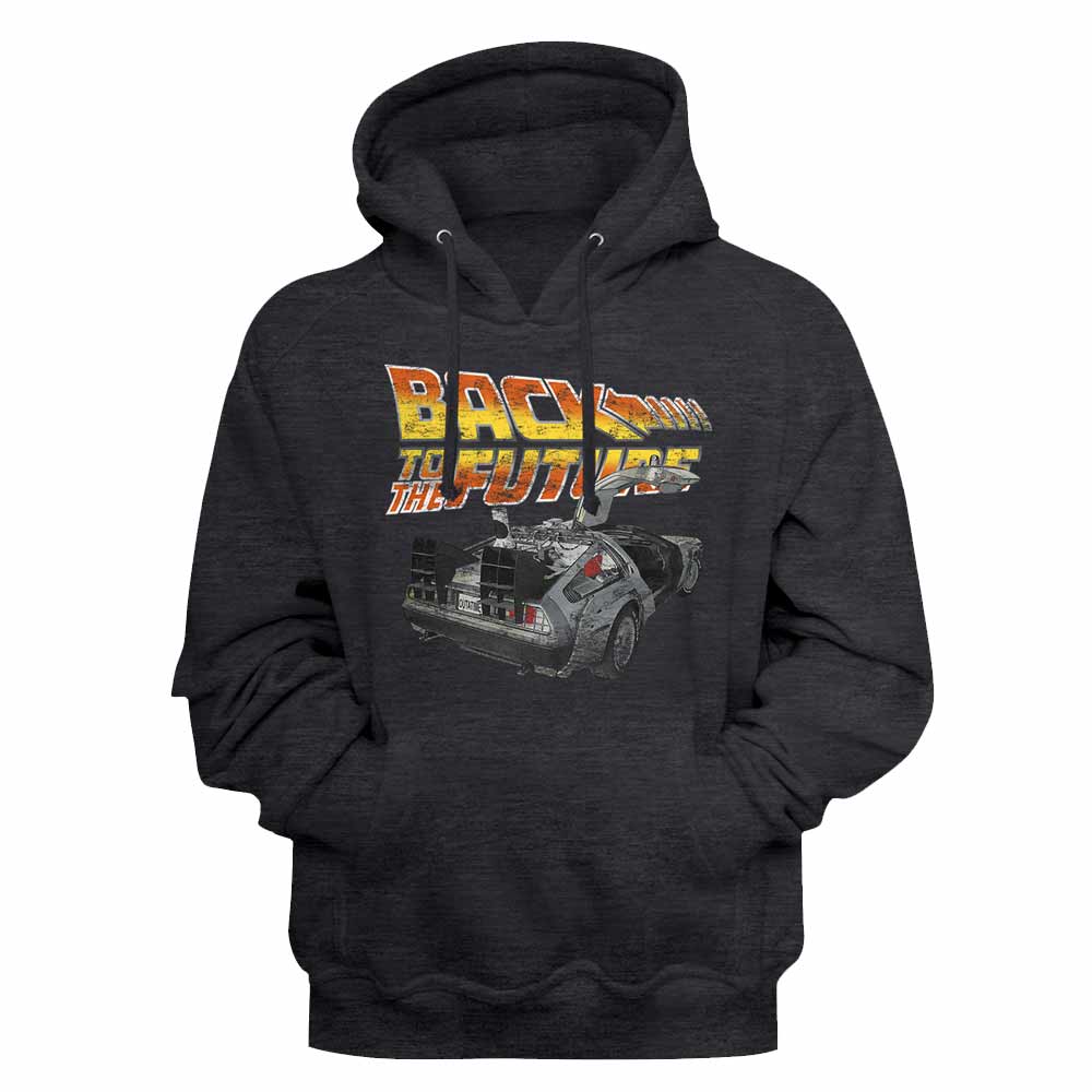 Back to the Future Btf Car Charcoal Heather Hoodie