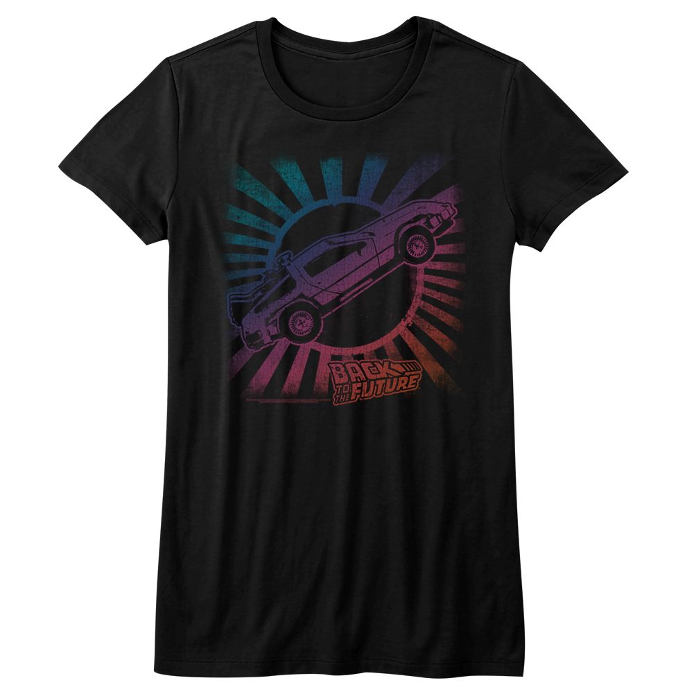 Back to the Future Rainbow Black Women's T-Shirt