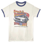 Back to the Future BTTF Stars Retro Font Vintage White India Ink Ringer T-Shirt