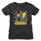 Beavis and Butthead Beavis and Butthead Logos Dark Charcoal Heather Women's T-Shirt