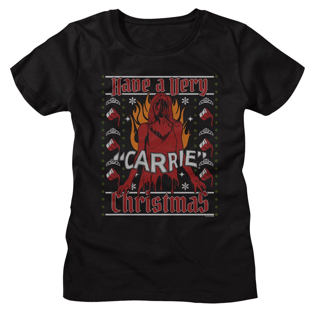 Carrie Carrie A Very Carrie Christmas Black Women's T-Shirt