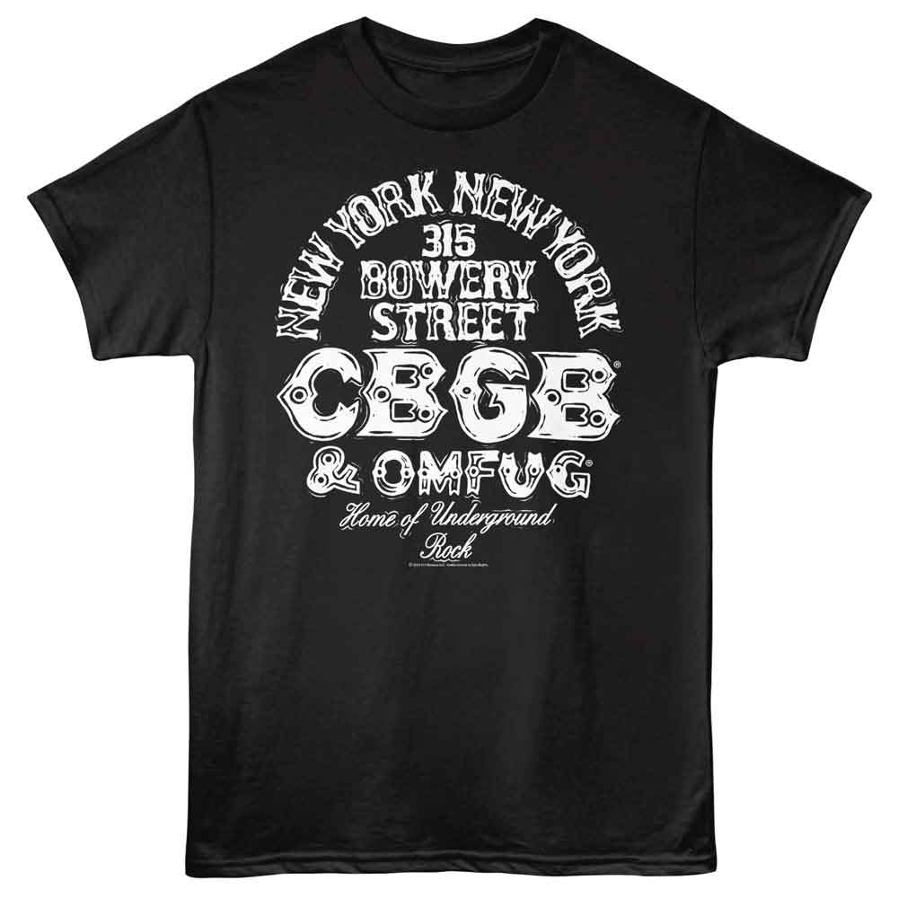 CBGB Logo and Address Black T-Shirt