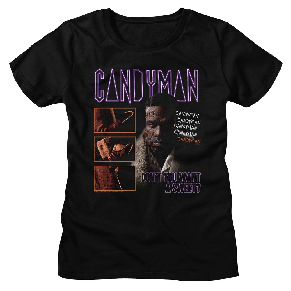 Candyman Candyman Neon Logo Black Women's T-Shirt