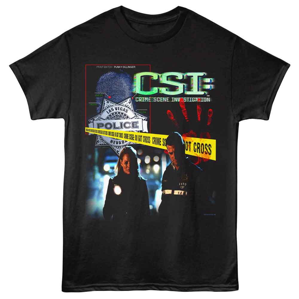 CSI Collage Black T-Shirt