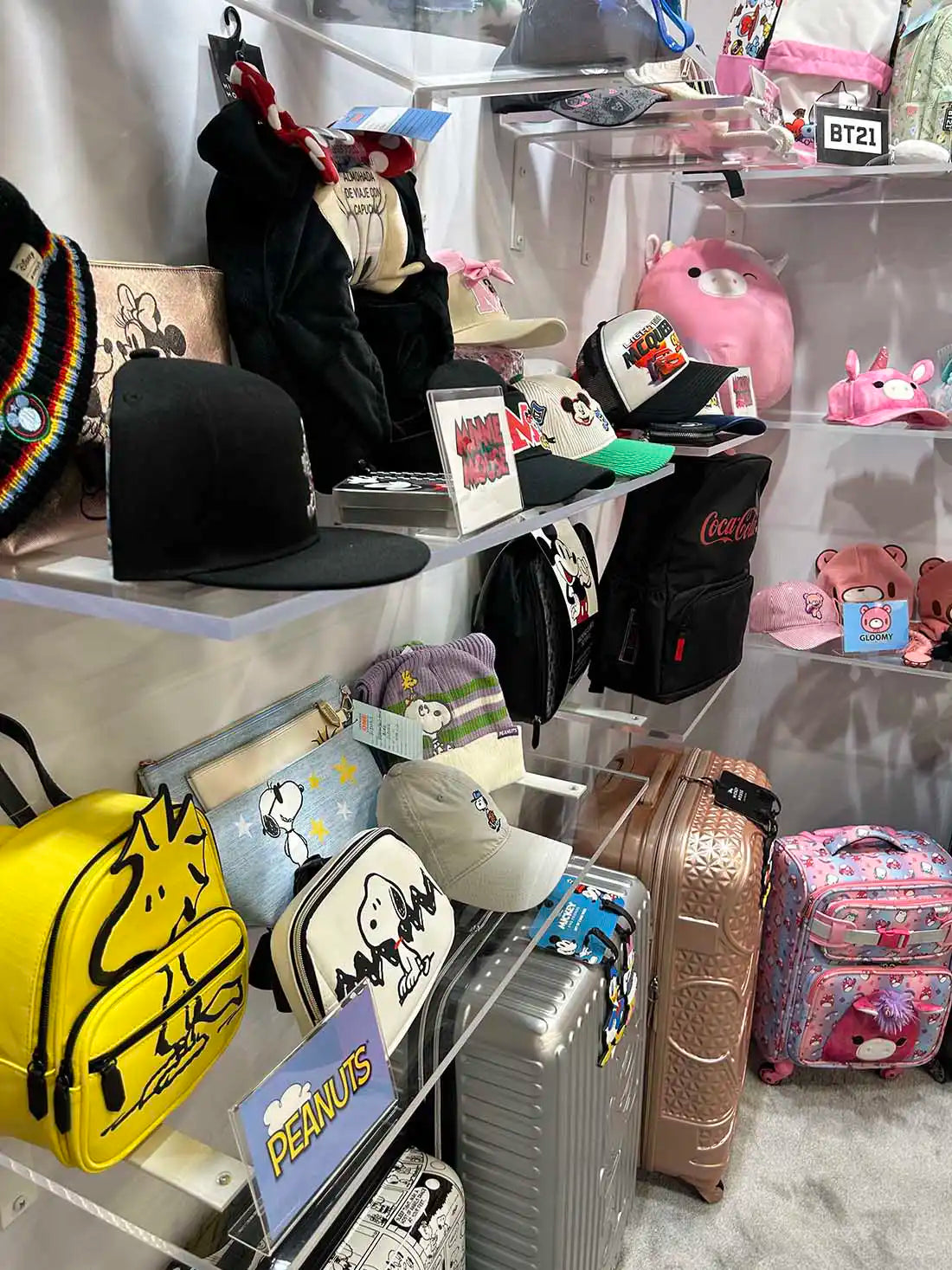 Wholesale licensed apparel and Merchandise at the Concept One booth at the Las Vegas licensing show.