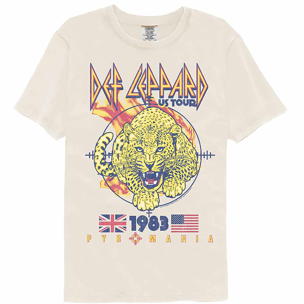 Def Leppard Pyromania Leopard Ivory Premium Comfort Colors T-Shirt