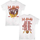 Def Leppard 1987 88 World Tour White Front & Back Print T-Shirt