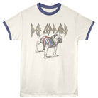 Def Leppard Dog Vintage White India Ink Ringer T-Shirt