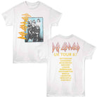 Def Leppard UK Tour 87 White Front & Back Print T-Shirt