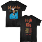 Def Leppard High n Dry 81 Black Front & Back Print T-Shirt