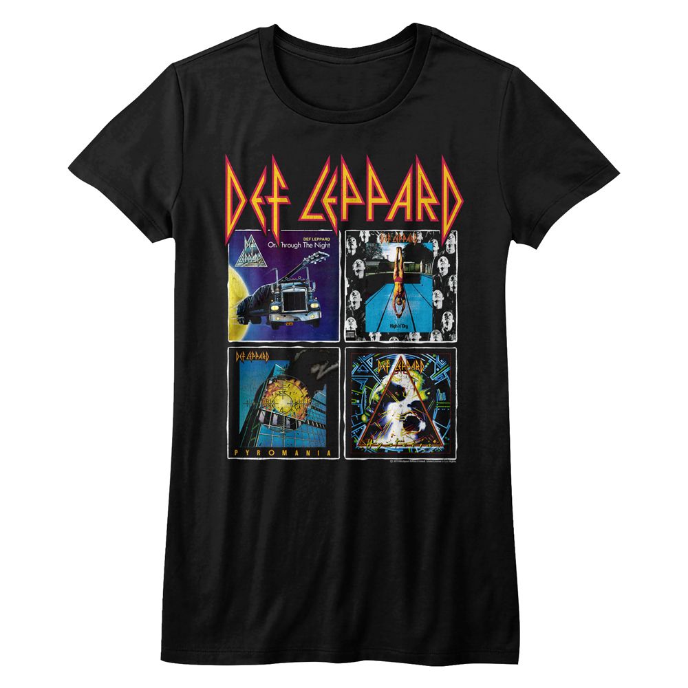 Def Leppard 80Salbums Black Women's T-Shirt