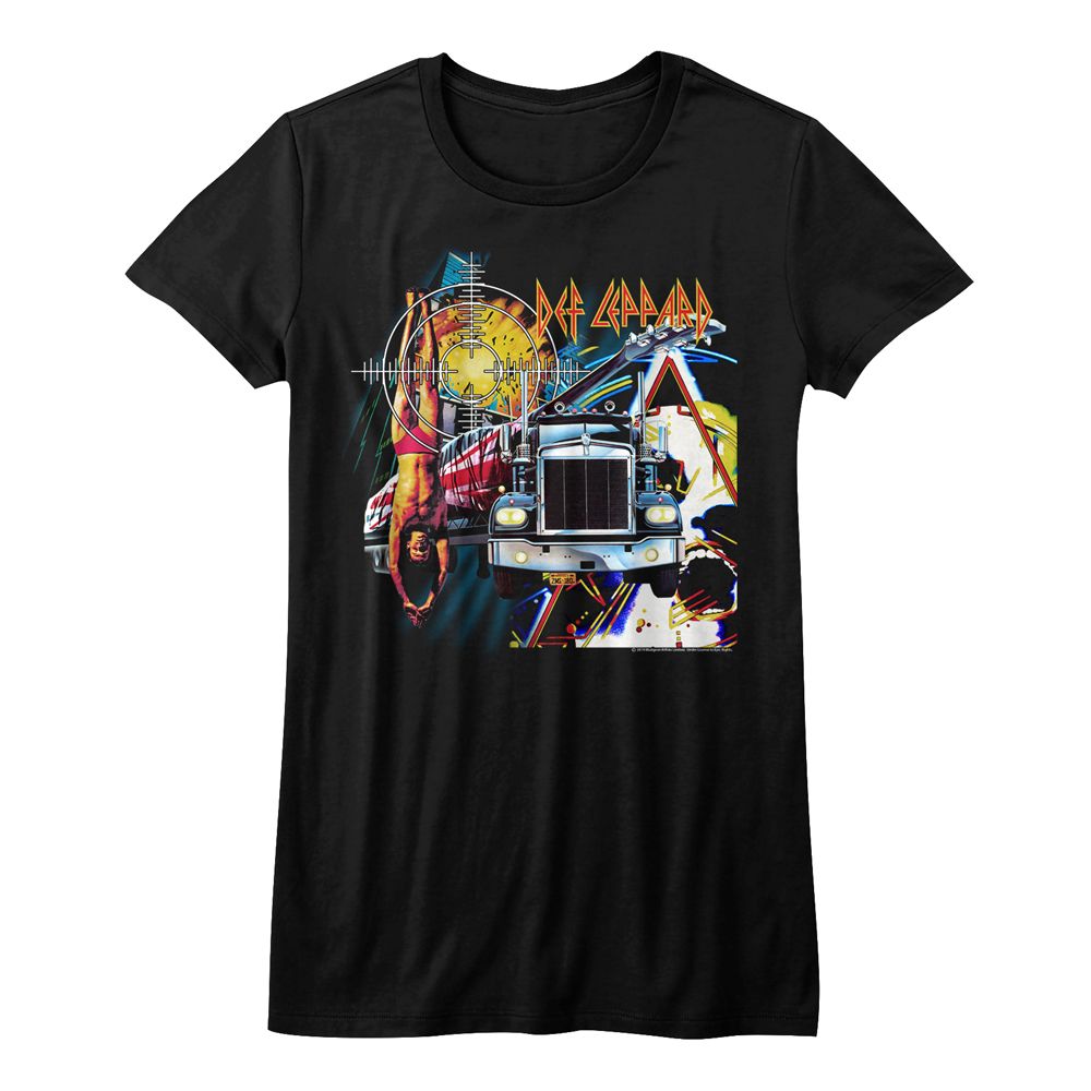 Def Leppard Jumble Black Women's T-Shirt