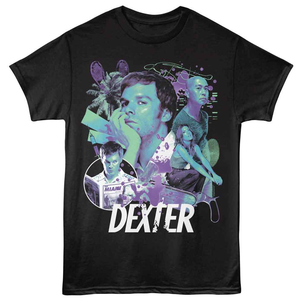 Dexter Neon Collage Black T-Shirt