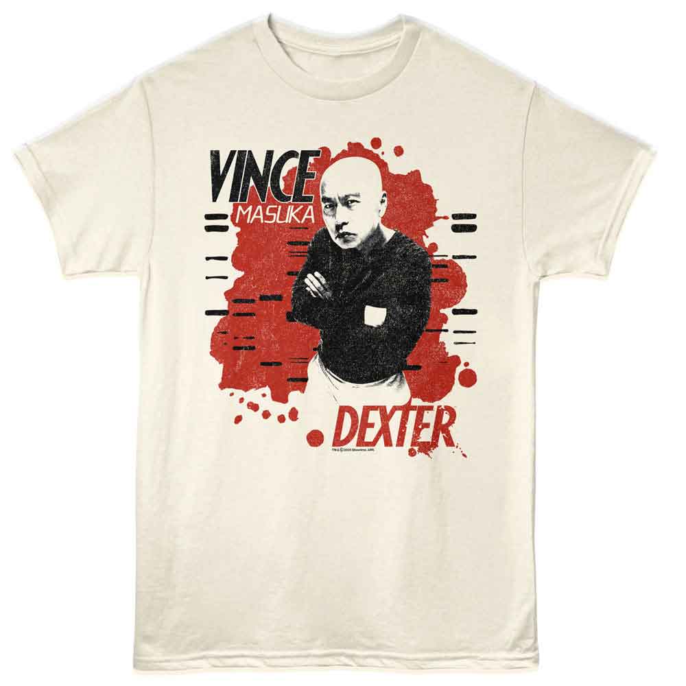 Dexter Masuka Splatter Natural T-Shirt
