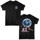 E.T. Moon Front & Back Print Black T-Shirt
