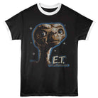 E.T. Portrait Black White Ringer T-Shirt
