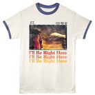E.T. Be Right Here Vintage White India Ink Ringer T-Shirt
