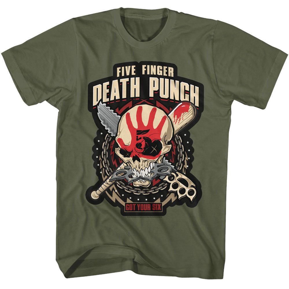 Wholesale Five Finger Death Punch Got Your Six T-Shirt