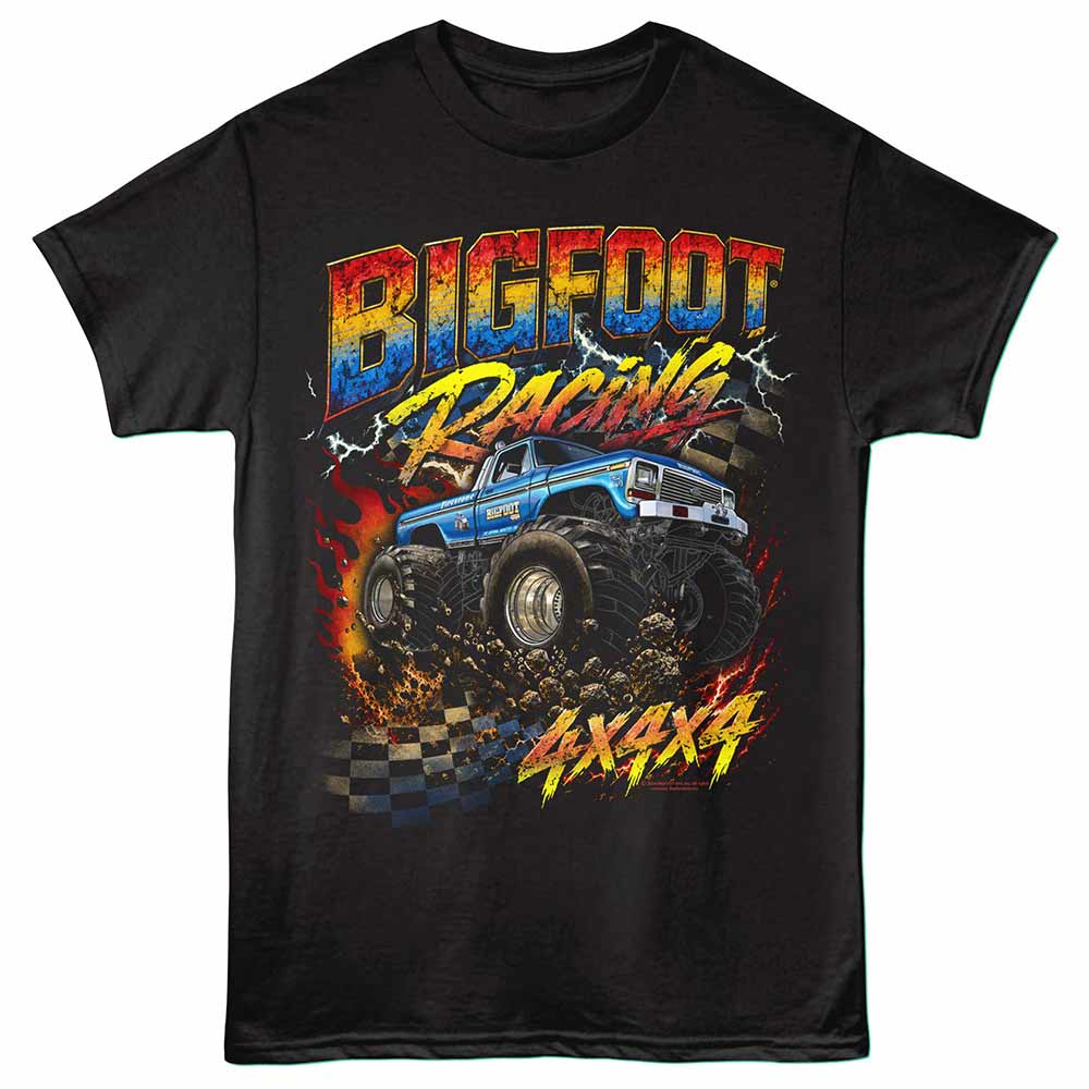 Bigfoot Gradient Racing Black T-Shirt