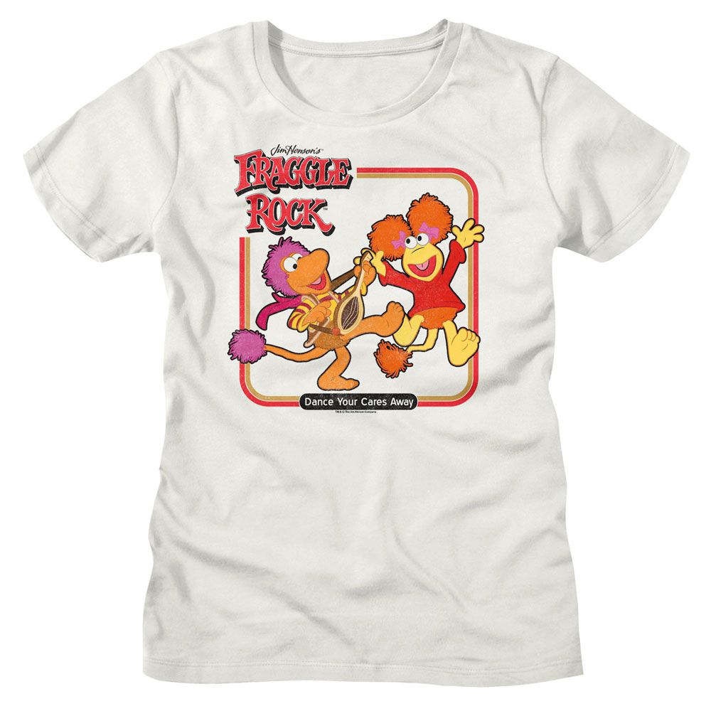 Fraggle Rock Fraggle Rock Dance Square Vintage White Women's T-Shirt