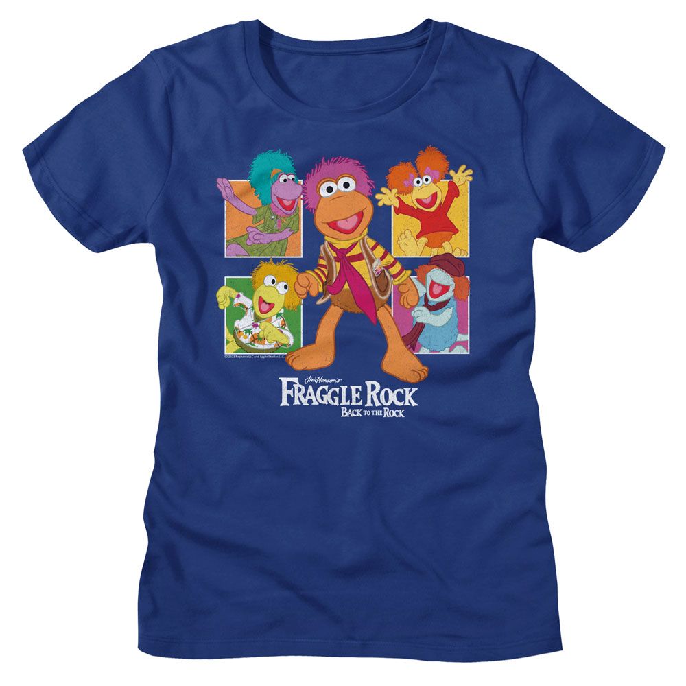 Fraggle Rock Fraggle Rock Four Squares Royal Blue Women's T-Shirt