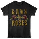 Wholesale GUNS N ROSES GNR LOGO AND ROSES BLACK T-Shirt