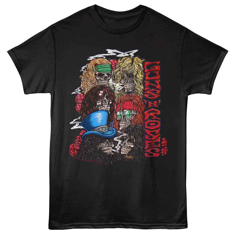 Guns n Roses Guns n Roses Vintage Skulls Black T-Shirt