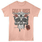 Guns n Roses Guns n Roses Flower Skull Peach T-Shirt